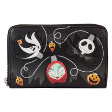 The Nightmare Before Christmas - Tree String Lights Glow in the Dark 4 Inch Faux Leather Zip-Around Wallet