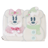 Disney - Mickey & Minnie Pastel Snowman 4 Inch Faux Leather Zip-Around Wallet