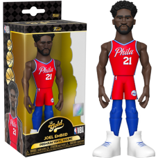 NBA Basketball - Joel Embiid Philadelphia 76ers 2021 Championship Edition Jersey 5 Inch Gold Premium Vinyl Figure