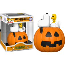 Peanuts - Snoopy & Woodstock with Pumpkin (It's the Great Pumpkin, Charlie Brown) Deluxe Pop! Vinyl Figure