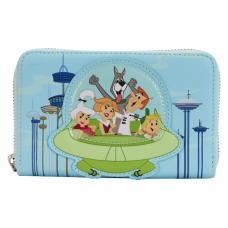 The Jetsons - Spaceship 4 Inch Faux Leather Zip-Around Wallet