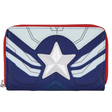 The Falcon and the Winter Soldier - Falcon Captain America Cosplay 4 Inch Faux Leather Zip-Around Wallet