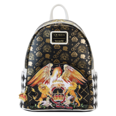 Queen - Crest Logo 10 Inch Faux Leather Mini Backpack