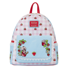 Strawberry Shortcake - 45th Anniversary Denim Pocket Scented 10 Inch Faux Leather Mini Backpack