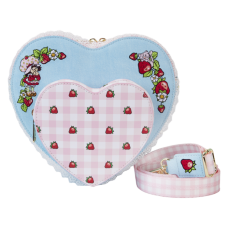 Strawberry Shortcake - 45th Anniversary Denim Heart Scented 8 Inch Faux Leather Crossbody Bag