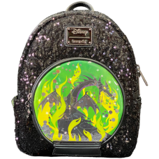 Disney Villains - Maleficent Snow Globe 10 Inch Faux Leather Mini Backpack