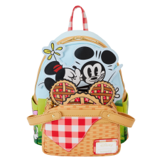 Disney - Mickey & Friends Picnic Scented 10 Inch Faux Leather Mini Backpack with Coin Purse