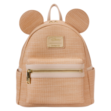 Disney - Mickey Woven Texture 10 Inch Faux Leather Mini Backpack