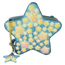 La Luna - Star Glow in the Dark Light Up 9 Inch Faux Leather Crossbody Bag