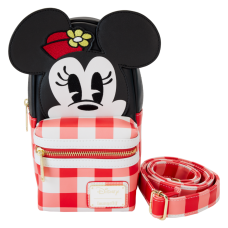 Disney - Minnie Picnic Cup Holder 9 Inch Faux Leather Crossbody Bag