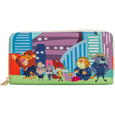 Zootopia - Chibi Group 8 Inch Faux Leather Zip-Around Wallet