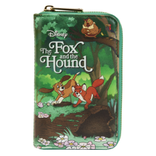 The Fox and the Hound (1981) - Book 4 Inch Faux Leather Zip-Around Wallet