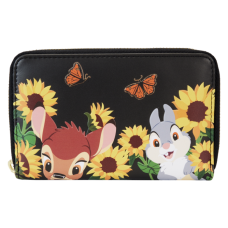 Bambi (1942) - Sunflower Friends 4 Inch Faux Leather Zip-Around Wallet