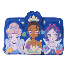 Disney Princess - Manga Style 4 Inch Faux Leather Zip-Around Wallet