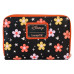 Disney - Mickey & Minnie Floral Ghost Glow in the Dark 4 Inch Faux Leather Zip-Around Wallet