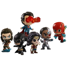 Justice League (2017) - Justice League Cosbaby 3.75 Inch Hot Toys Bobble Head Figure 6-Pack